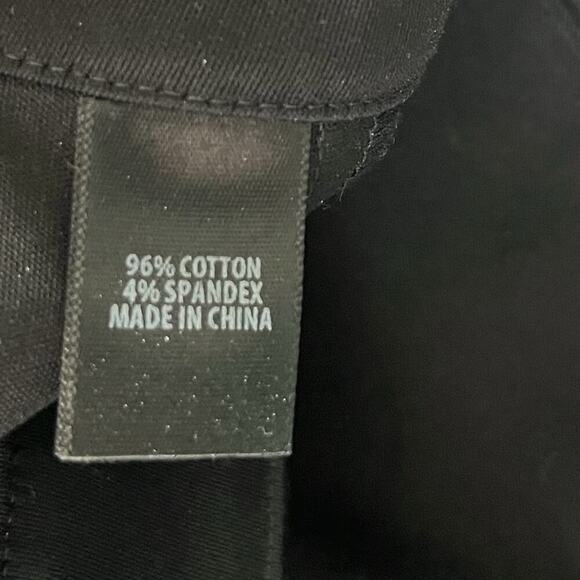 St John Cotton Straight Leg Dress Pants Size 4 Black Office Career Capsule - Picture 9 of 10